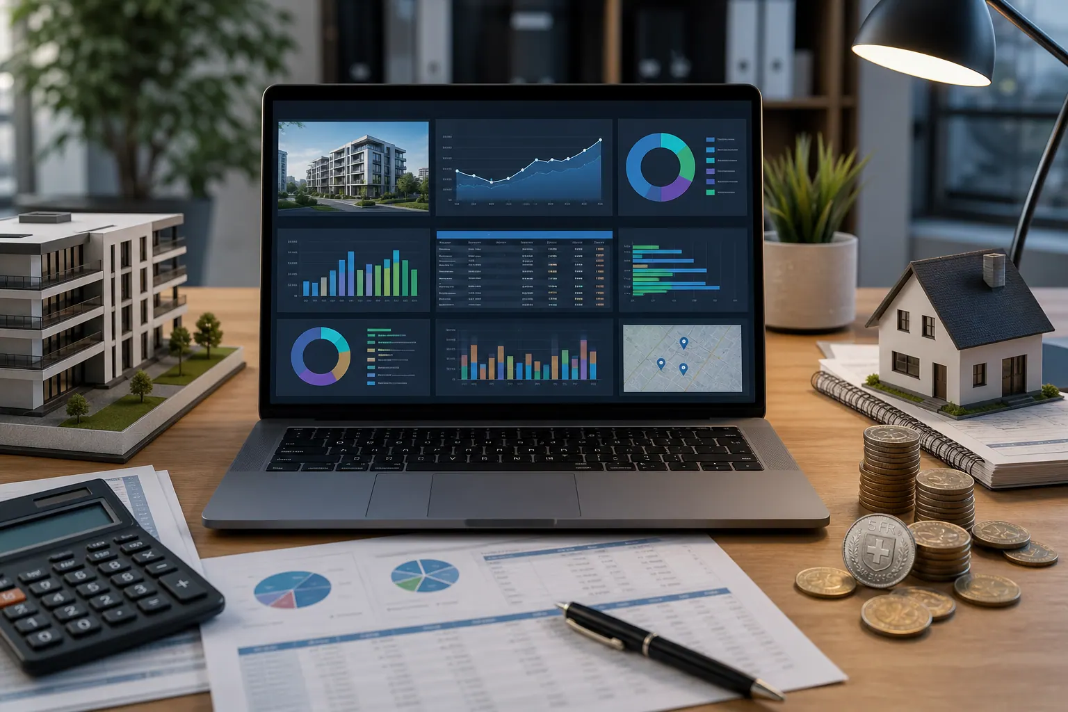Tableau de bord financier immobilier